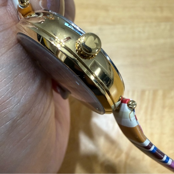Kate Spade Gold Watch with Striped Band - Picture 4 of 5